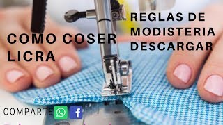 COMO COSER LICRA HILO ELASTICO FACIL DE COSER [upl. by Wallace]