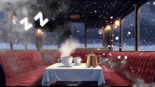 Oldies Playing Next Door While You Are in the Polar Express Cozy Snow amp Train Sounds [upl. by Acyre180]