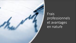 Gestion de la paie  Frais professionnels et avantages en nature [upl. by Tijnar164]