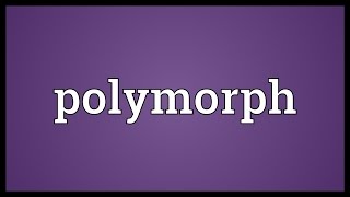 Polymorph Meaning [upl. by Edmanda]