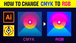 how to change CMYK to RGB in Illustrator [upl. by Nochur]