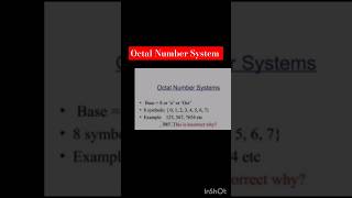 Octal number system octalnumbersystem computer computerscience numbersystem [upl. by Radek]