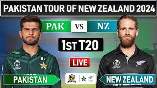 PAKISTAN vs NEW ZEALAND 1st T20 MATCH LIVE COMMENTARY  PAK vs NZ LIVE  PAK 12 OVERS [upl. by Lyrahs]