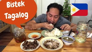 KAING PINOY BISTEK TAGALOG atibapa quotMUKBANGquot Filipino Food [upl. by Gereld]