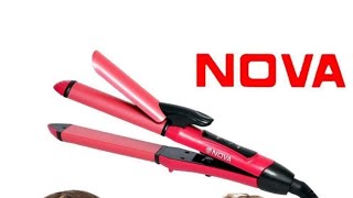 Nova 2 in 1 straightener and curler  2 in one hair straightener curler trending flipkart brand [upl. by Hartzke166]