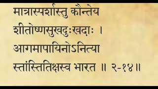 Bhagavad Gita Chapter 2  Verse 14 [upl. by Ila]