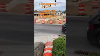 2164 81524 ￼ Road construction U S business 50 at Indiana State Route 57 Washington IN￼￼ [upl. by Kenyon]