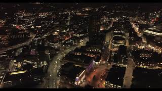 Sheffield City  Train Station  Park Hill Flats  Hallam Uni  At Night  Mavic Pro Drone  4K [upl. by Nats]