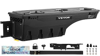 VEVOR Truck Bed Storage Box Lockable Lid Waterproof ABS Wheel Well Tool Review [upl. by Ribaudo]