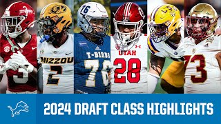 2024 Detroit Lions full Draft class highlights [upl. by Ydnih]