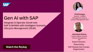 ✨ Integrate amp Operate GenAI into SAP S4HANA with Intelligent Scenario Lifecycle Management ISLM [upl. by Annavas609]