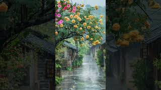 Rainy weather Flower nature relaxing flowers aesthetic trending shortsviral status peace [upl. by Bowrah536]