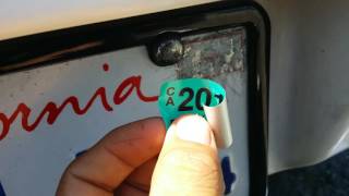 how to licence plate renewal sticker install [upl. by Eniamurt235]