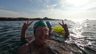 Summer distance swim 35KM from Cobo Bay to Vazon Bay around Fort Hommet headland [upl. by Eirameinna148]