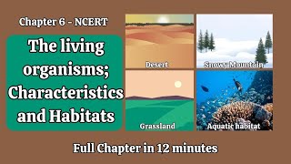 Class 6th Science Chapter 6 The living Organisms Characteristics and Habitat NCERT 6th Standard [upl. by Ashli]