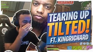 TEARING IT UP IN TILTED TOWERS FUNNY DUO WITH KING RICHARD Fortnite BR Full Game [upl. by Brawner]