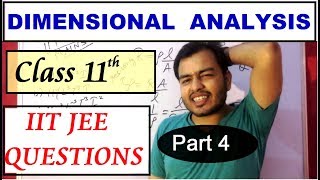 Dimensional Analysis Class 11 Physics Introduction Ch 3 Part 1 [upl. by Norman]