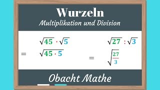 Wurzeln Multiplikation und Division von Wurzeln  genial einfach amp schnell erklärt  ObachtMathe [upl. by Ehav]