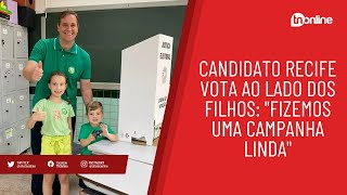 Candidato Recife vota ao lado dos filhos quotFizemos uma campanha lindaquot [upl. by Einaled]