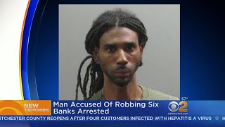 Man Accused Of Robbing Six Banks Arrested [upl. by Ainecey]