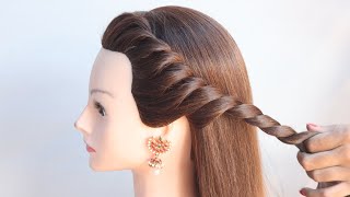 outstanding side braid hairstyle for traditional dress  ponytail hairstyle [upl. by Waugh512]