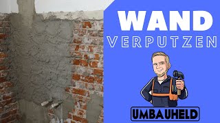 Wand verputzen in zwei Zügen Bausanierung Bremen Umbauheld [upl. by Stutzman234]