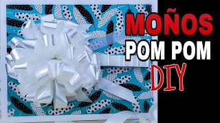 Moños Pom Pom para Regalos Elegantes y Glamorosos  Moños Puffy DIY Super Facil de Elaborar [upl. by Leanna]