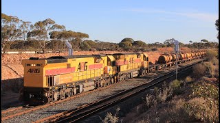 Aurizon Acid Train amp Pacific National Steel Train Western Trans Australian Railway amp Kalgoorlie [upl. by Loginov]