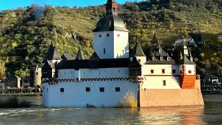 Sailing thru Middle Rhine Valley by Viking River Cruise [upl. by Ayenat]