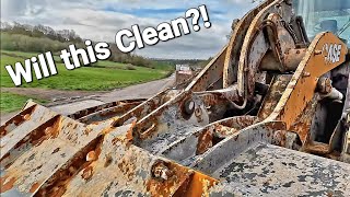 Blast Cleaning Removing Rust and Old Paint Refurbishing Heavy Machinery [upl. by Eikcid]