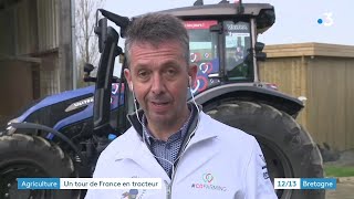 Tour de France en tracteur  le Youtubeur Thierry Bailliet promeut une agriculture moderne [upl. by Burnard]