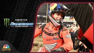 Supercross 2024 Anaheim Round 1 best moments  Motorsports on NBC [upl. by Nolyarb]