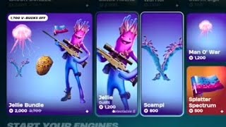 Fortnite Item Shop Jellie Bundle And Gameplay [upl. by Sonya609]