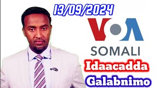 VOA Somali Radio Idaacadda Galabnimo 13092024 [upl. by Hasina775]