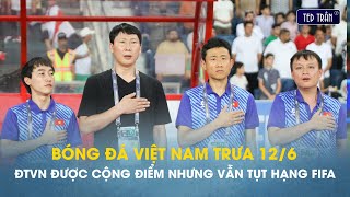 Bóng đá VN trưa 126 ĐTVN được cộng điểm nhưng vẫn tụt hạng FIFA gặp thuận lợi ở VL Asian Cup 2027 [upl. by Raffarty]