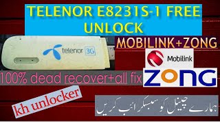 TELENOR E8231 22 618 19 00 274 final unlock without godload  How To Unlock Telenor E8231 Free [upl. by Geffner99]