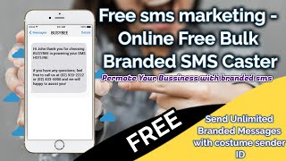 Free sms marketing  Online Free Bulk SMS Branded SMS Caster [upl. by Dall947]