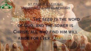 LIVE CATHOLIC 7AM MASS WEDNESDAY OF THE SIXTEENTH WEEK IN ORDINARY TIMEJuly 24 2024 [upl. by Harelda2]