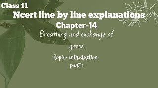 breathing and exchange of gases ncert line by line explanation [upl. by Munson]