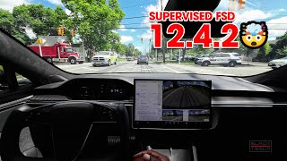 Driving Handsfree With Tesla FSD 1242 My First Impressions [upl. by Yknip]