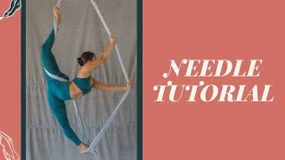 Hammock tutorial Aerial yoga Tutorial Crossback straddle to Needle [upl. by Amsirac903]