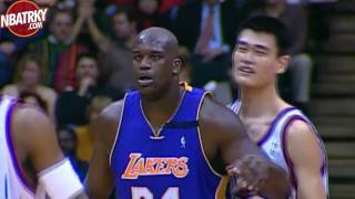 Devlerin Çarpışması  Yao Ming vs Shaquille ONeal [upl. by Adiel714]