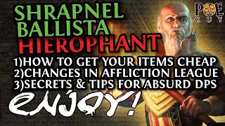 POE 323 MY BEST BUILD IN PATH OF EXILE  SHRAPNEL BALLISTA HIEROPHANT  TANKY EDITION [upl. by Keynes]