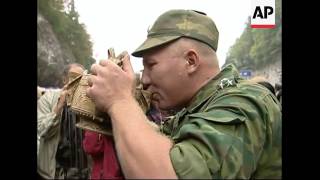 Russian troops arrive in North Ossetia after leaving Georgia [upl. by Cornela714]