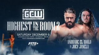 Andrade El Idolo vs Joey Janela  GCW Highest in the Room 2  Vacant Vision Productions [upl. by Hardej]