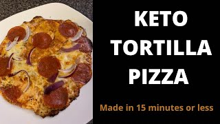 Keto Pizza in 15 Minutes Tortilla Pizza [upl. by Florin]