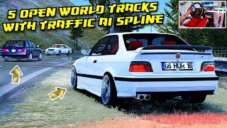 Top 5 OPEN WORLD Tracks With Traffic AI Mods In Assetto Corsa AI Spline amp Traffic Planner [upl. by Moseley]