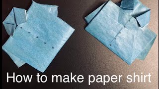 How to make a paper shirt 👔 youtubeshorts video papercraft [upl. by Annawyt358]