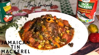 JAMAICAN TIN MACKEREL RECIPE  CAN MACKEREL RECIPE [upl. by Hughes]