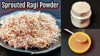 Sprouted Ragi Powder For Babies amp ToddlersSprouted Finger Millet Powder Home made Ragi Powder [upl. by Yboc]